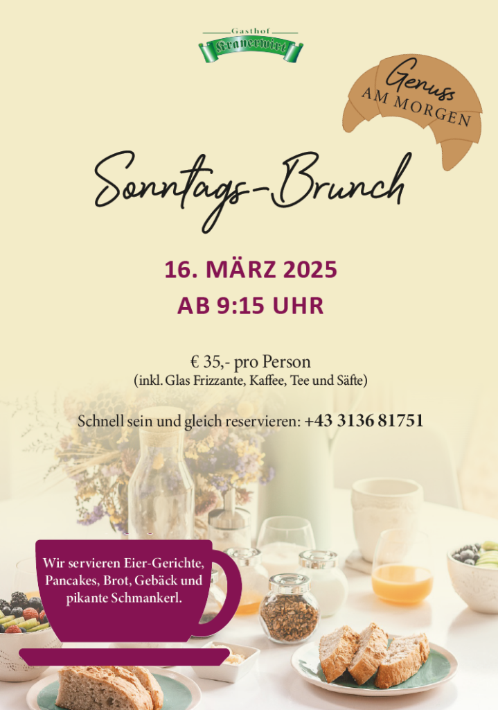 sonntagsbrunch kranerwirt 2025